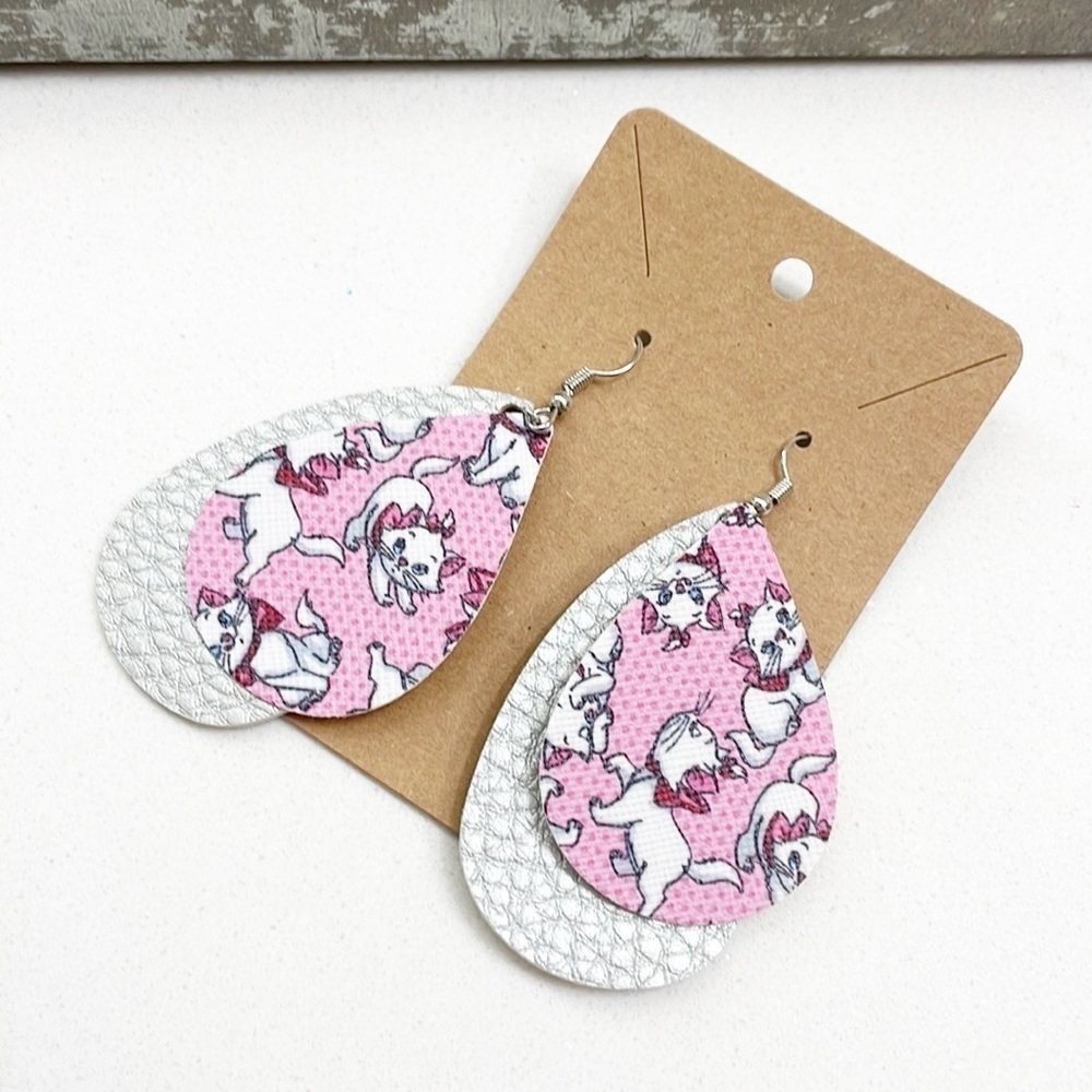 The Aristocats teardrop hand made earrings